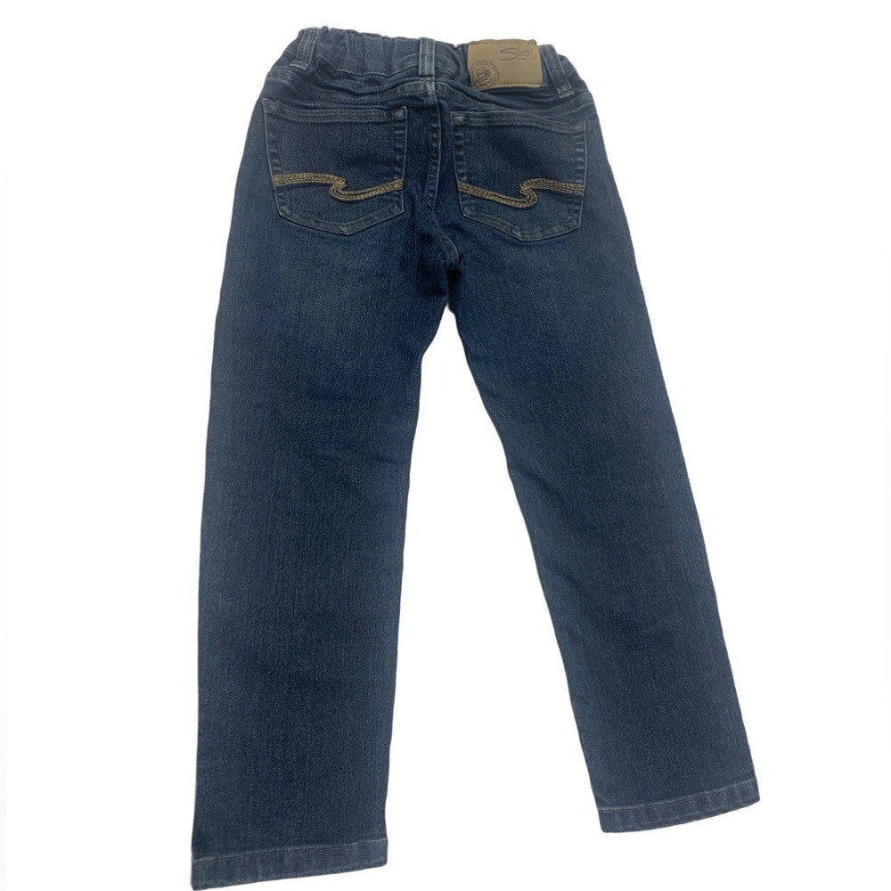 💜 Girls 5T Silver Jeans Blue Classic Straight-Leg Denim
